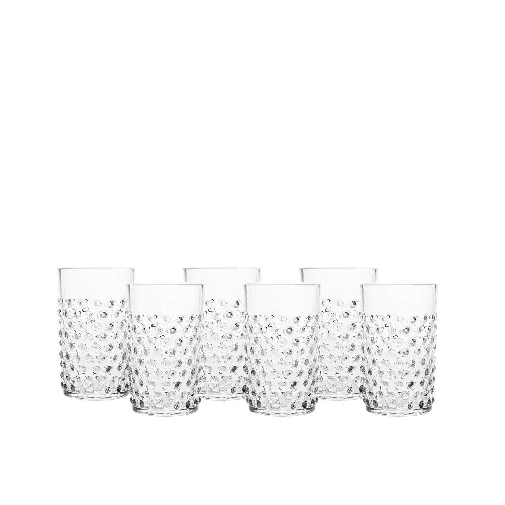 Hobnail Tumblers Dark Green (Set of 6)