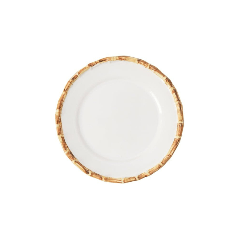 Bamboo Trim Dessert Plates | Set of 6