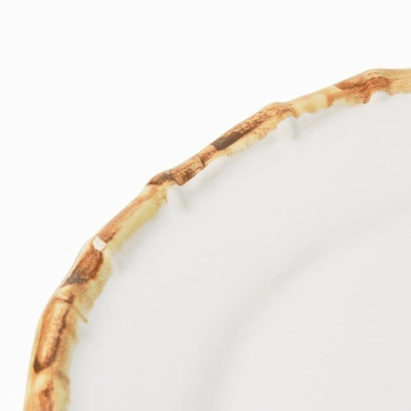 Bamboo Trim Dessert Plates | Set of 6