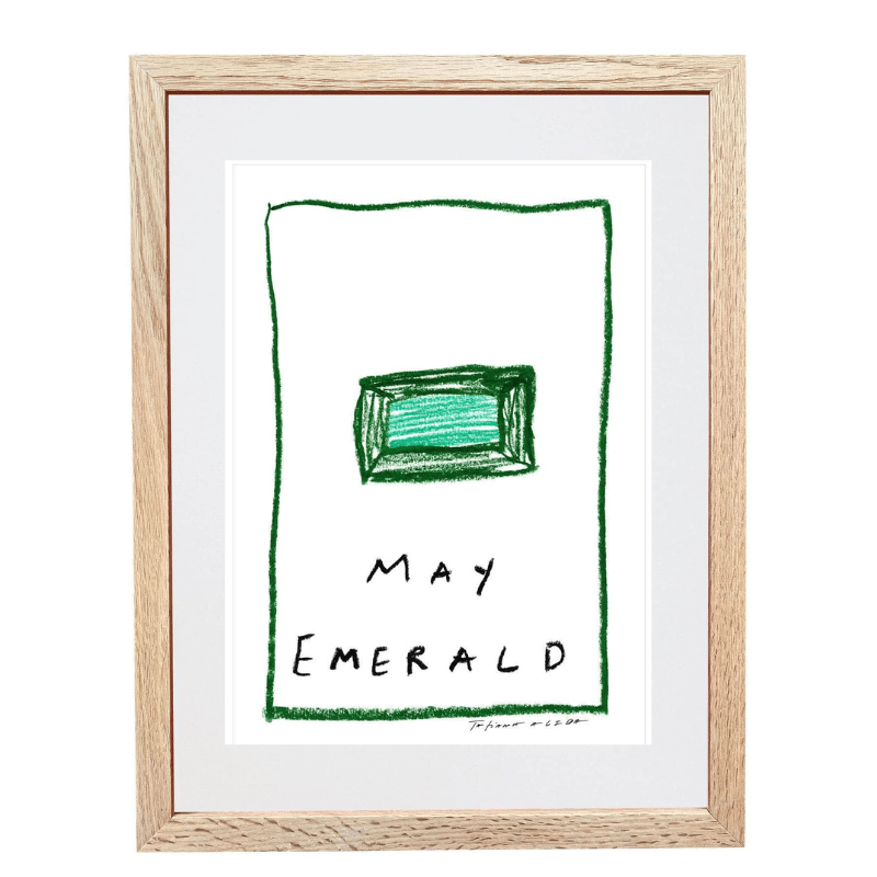 May Birthstone Art Print