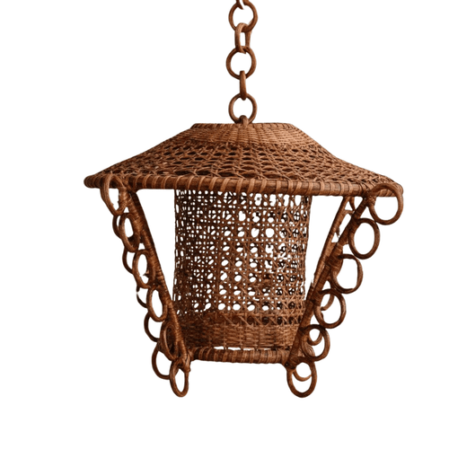 Retro Rattan Lantern/Pendant Shade