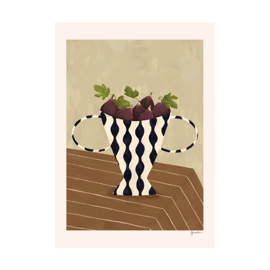 Figs In Wavy Vase Print