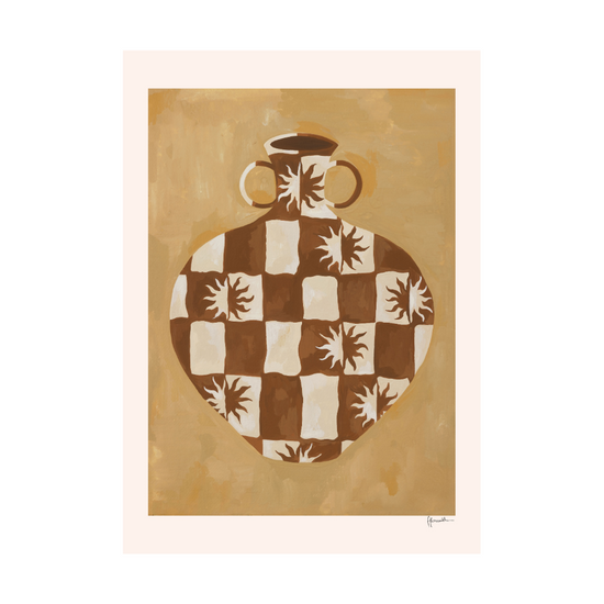 Checkered Sun Vase Print