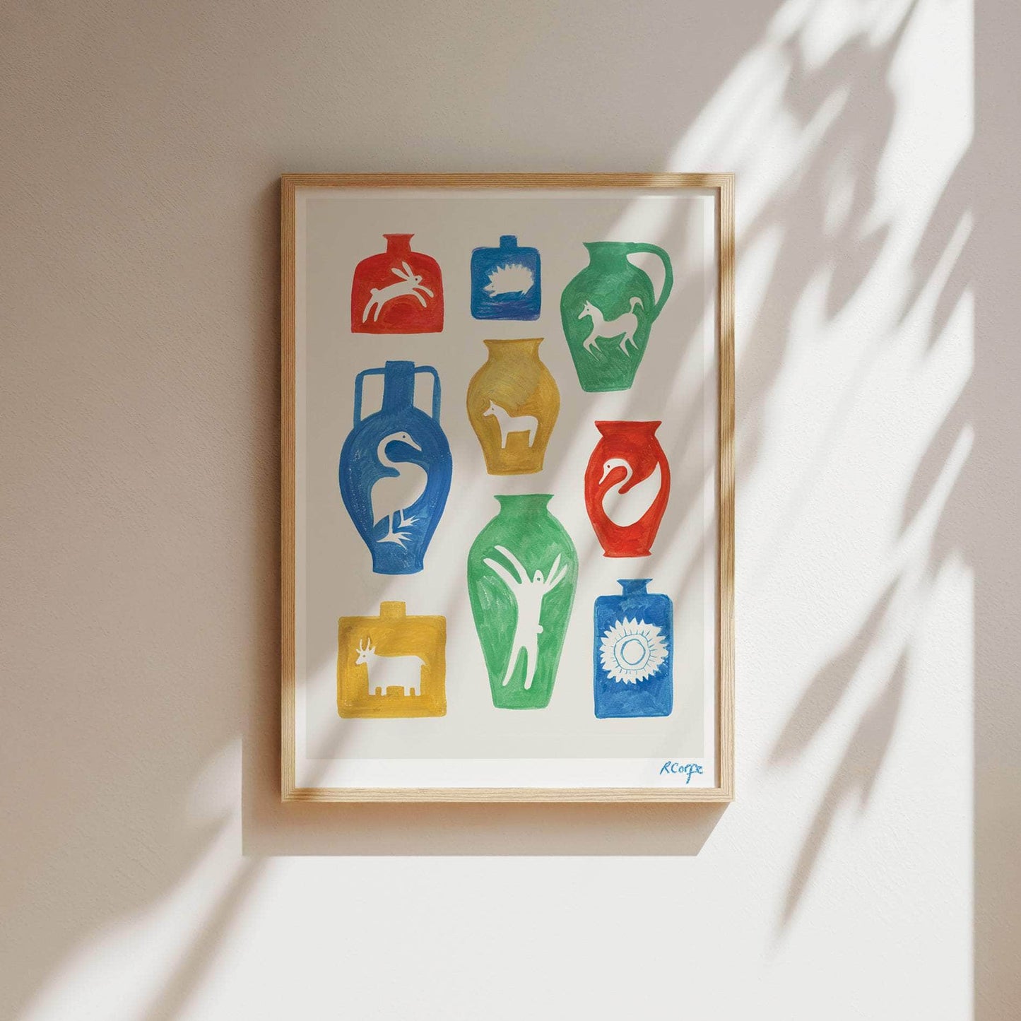 A2 - 'Nostalgia Vessels' Colourful Print