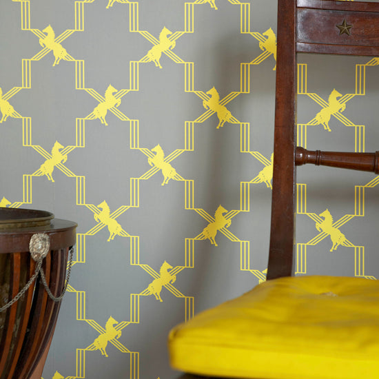 Horse Trellis Wallpaper