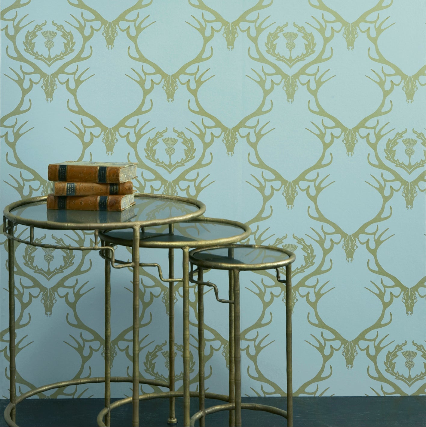 Deer Damask Wallpaper