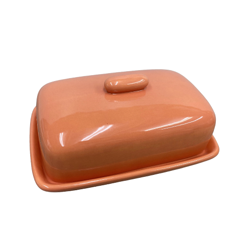 Butter Dish Orange Glaze