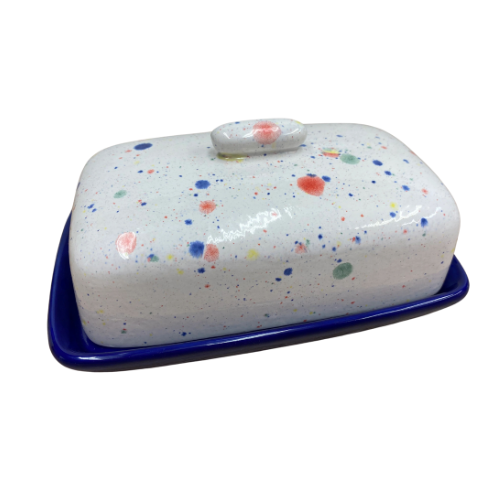 Butter Dish with Celebration Glazed Lid