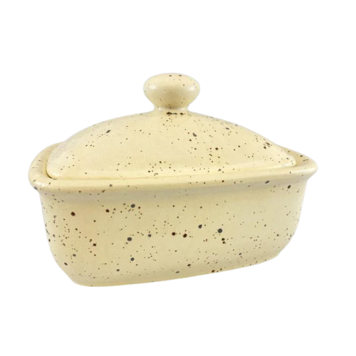 Butter Dish with Lid - Honey Speckle Glaze