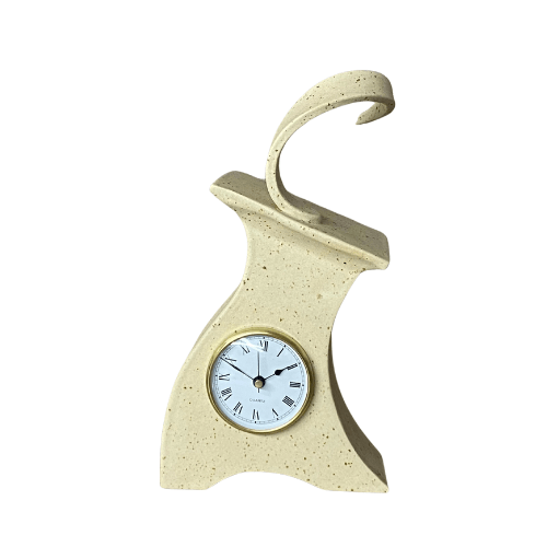 Ceramic Mantel Clock with Enclosed Face