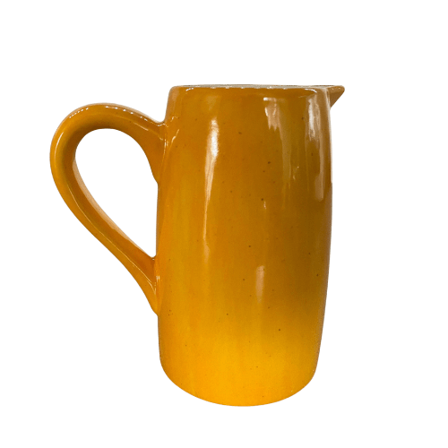 Milk Jug, Creamer, Yellow Speckled Glaze