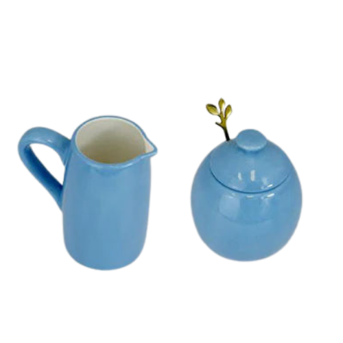 Sugar Bowl and Milk Jug Set Sky Blue