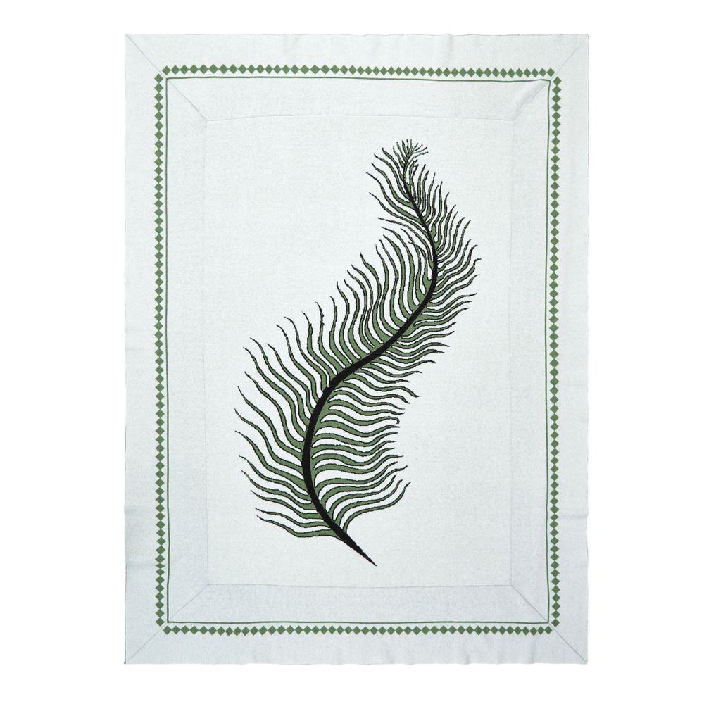 Queen Size Fern Cashmere Throw