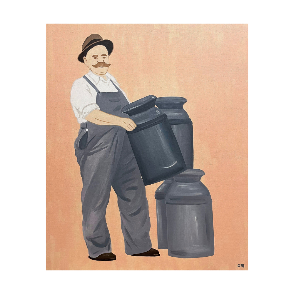 Freddie, the Milkman Painting