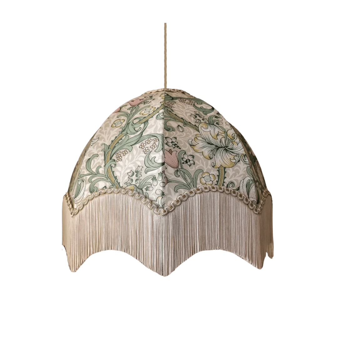 Golden Lily Lampshade - Linen/Blush