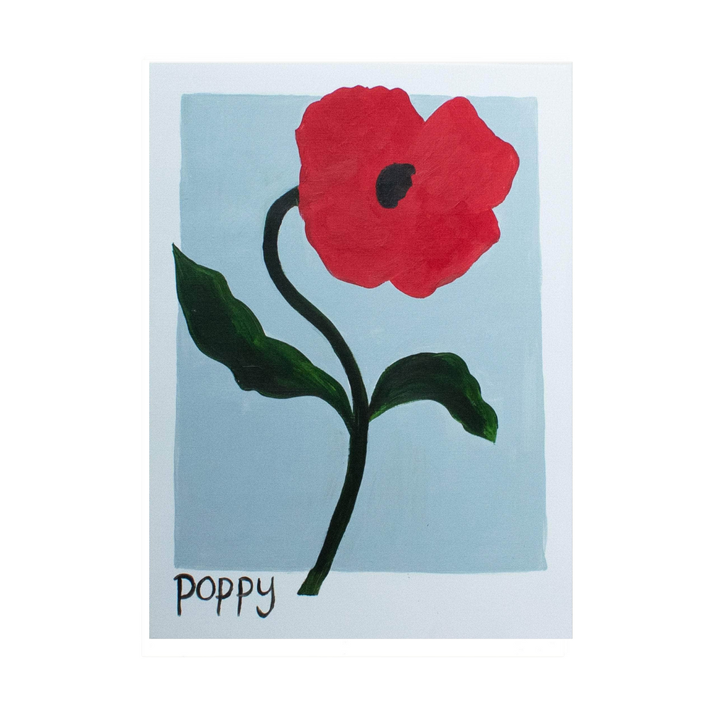 Poppy Stem- Original Painting