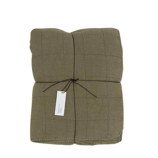 Simple Linen Quilt - Olive