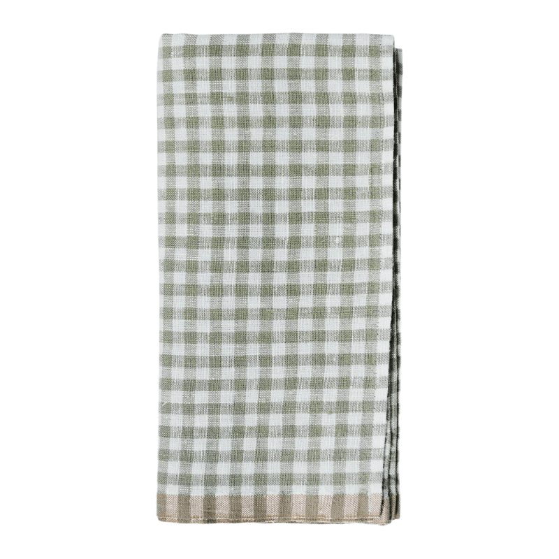 Green Gingham linen Napkin