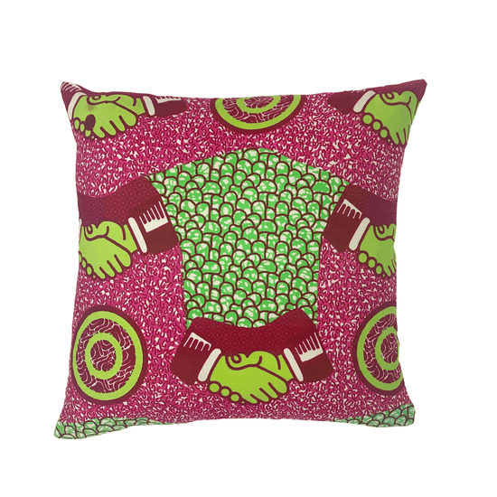 Ankara Shaking Hands Cushion