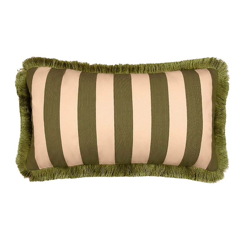 Sonia Stripe Cushion, Artichoke