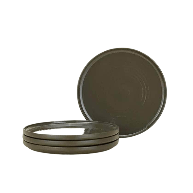 Essential Salad Plate - Set Of 4, Olive