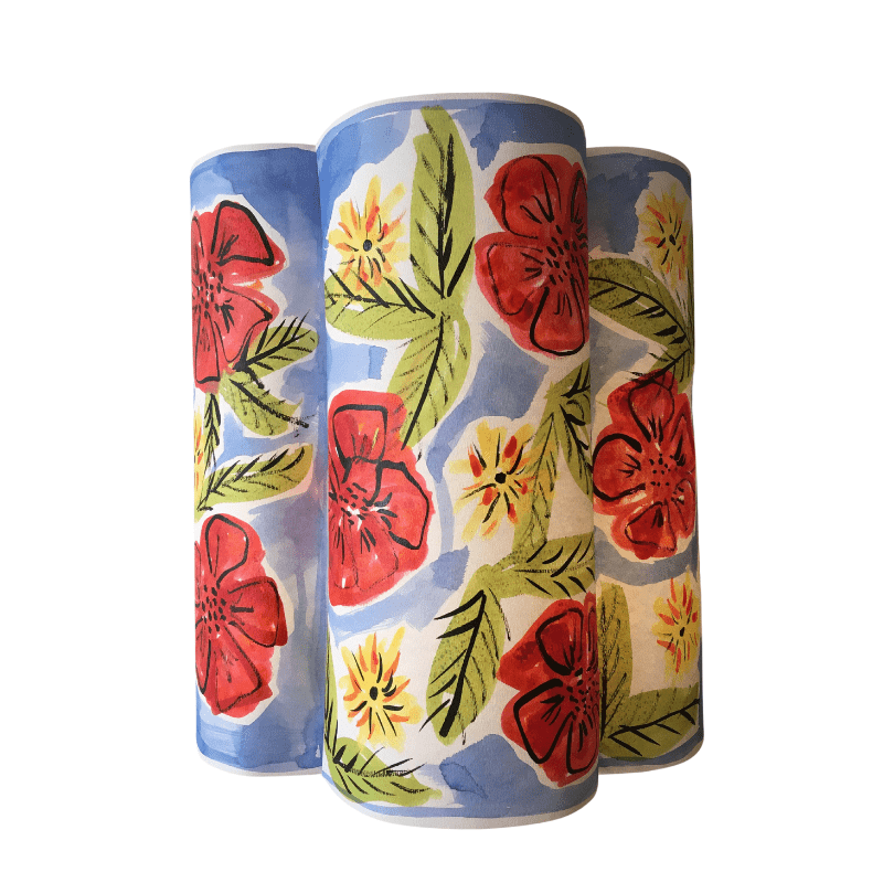 Vintage Flowers Paper Lampshade