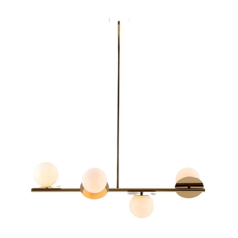 Brass opal disc ceiling light