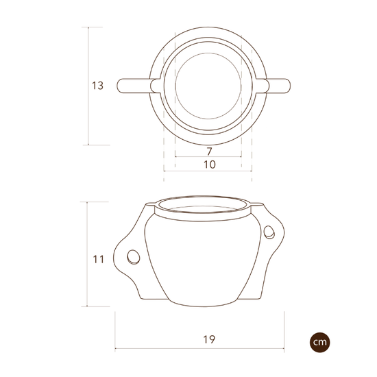 Large Plant Pot - Burnt Ochre