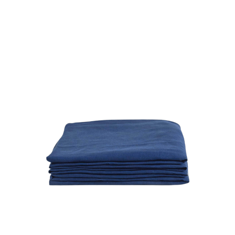 Hemp Fitted Sheet Midnight Blue