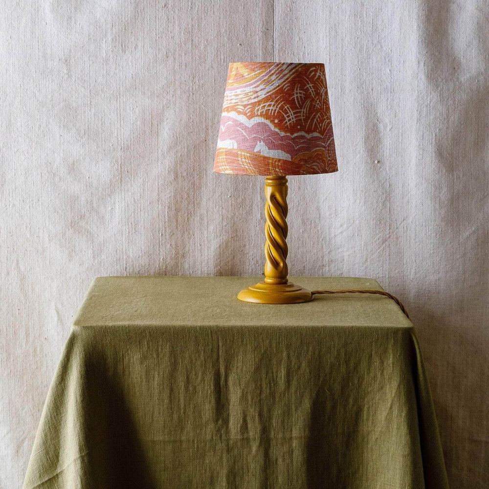 Staffordshire Empire Shade in Rust and Pink