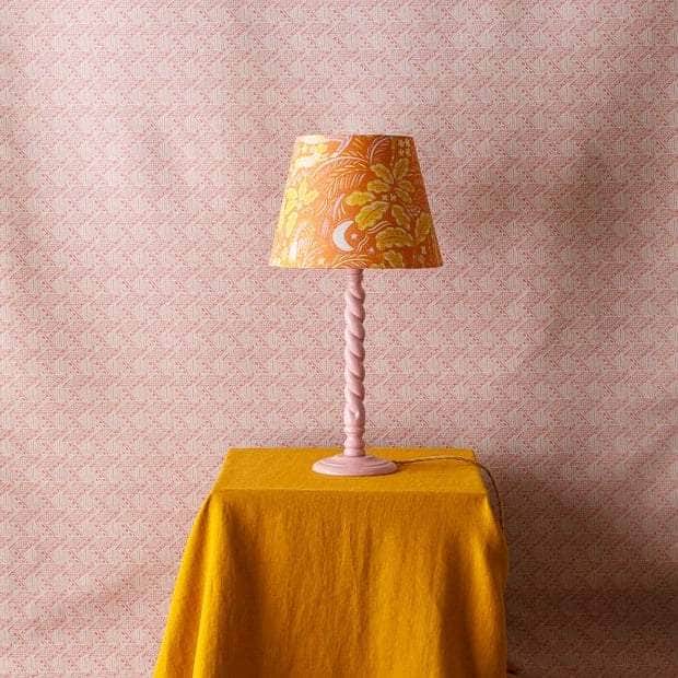 Staffordshire Empire Shade in Straw Yellow and Stafford Pink