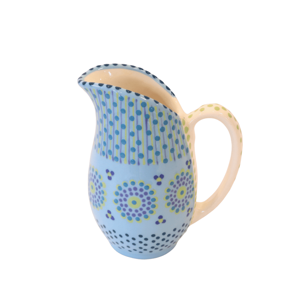 Plump Jug - Pale Blue with Spots