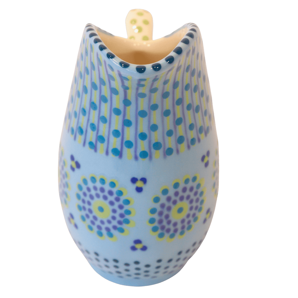 Plump Jug - Pale Blue with Spots