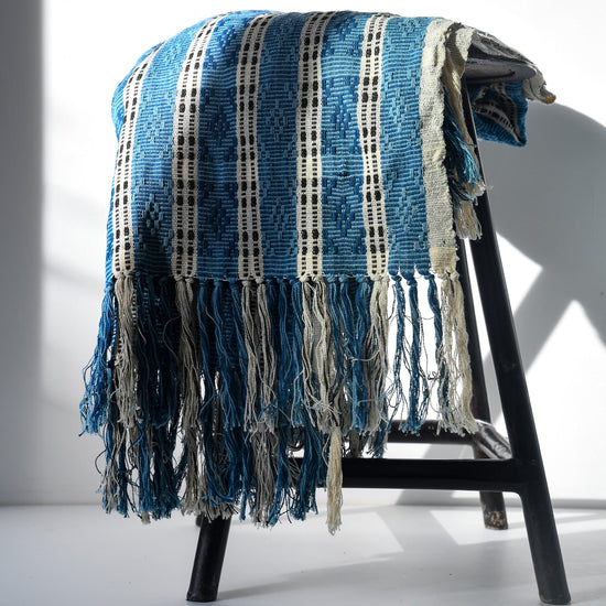 I'm-Blue Indigo Dye Throw Blanket