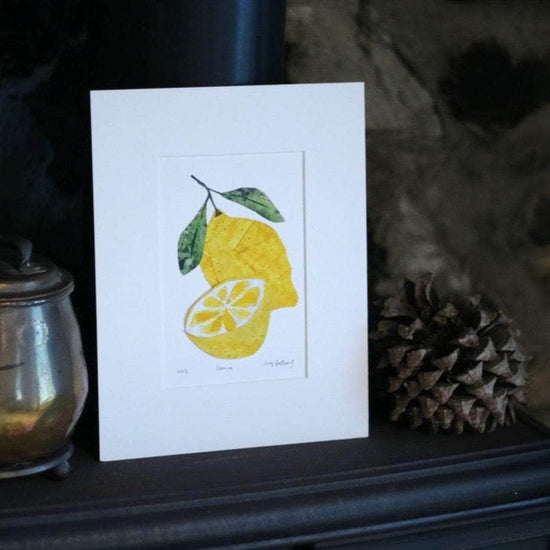 Original Lemon Collage Art Piece