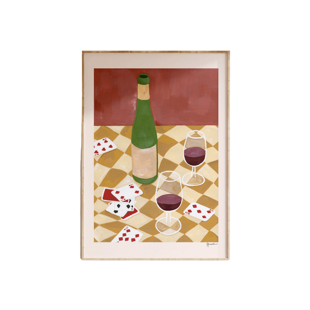 Cards & Cab Sav Print