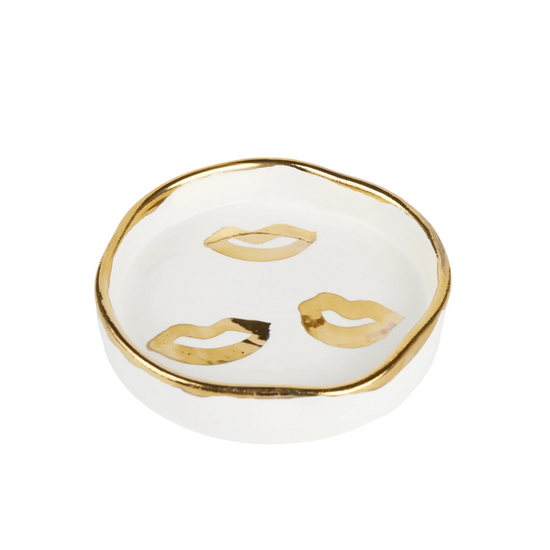 Gold Kisses Trinket Tray