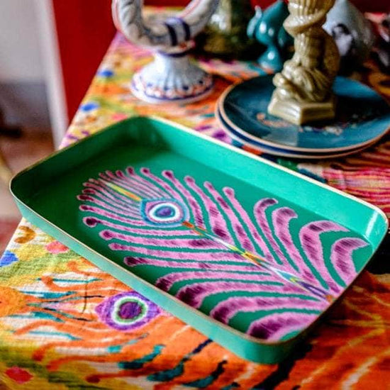 Matthew Williamson Green Peacock Tray