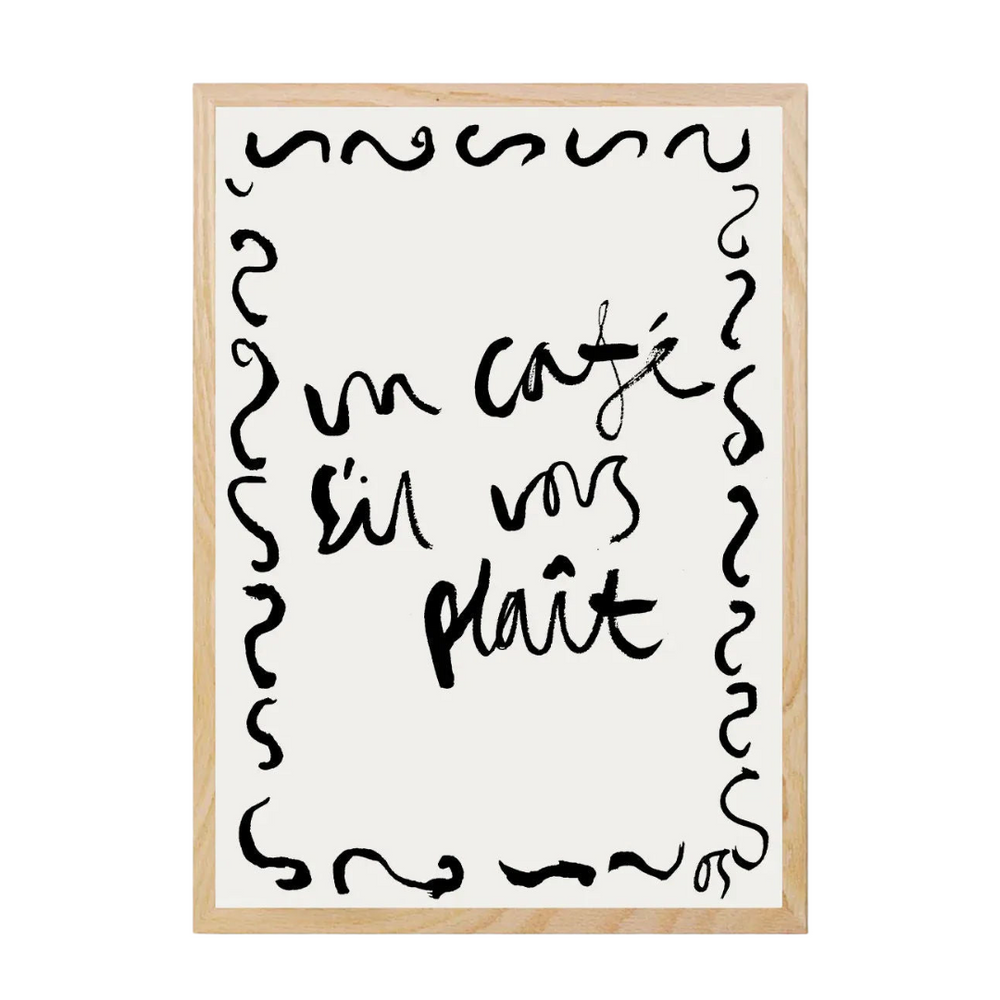 Un Café S'il Vous Plaît Print