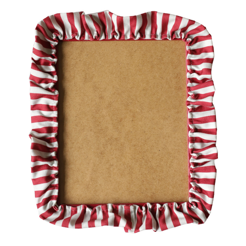 Cranberry Stripe Ruffle Frame