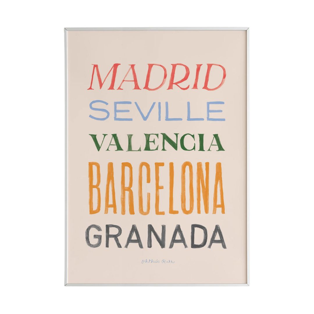 Spanish Cities Art Print