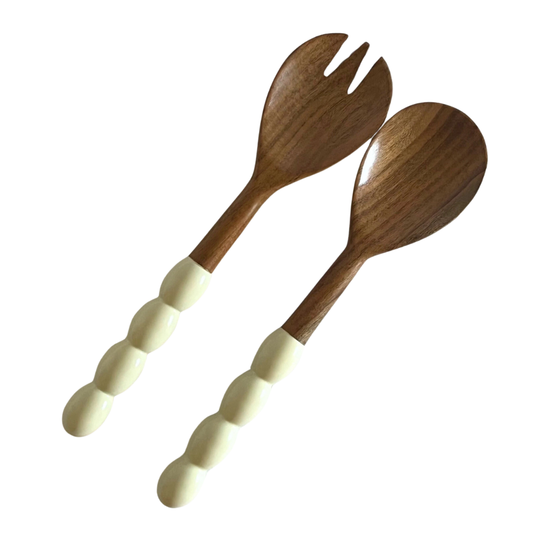 Bobbin Salad Servers - Mushroom