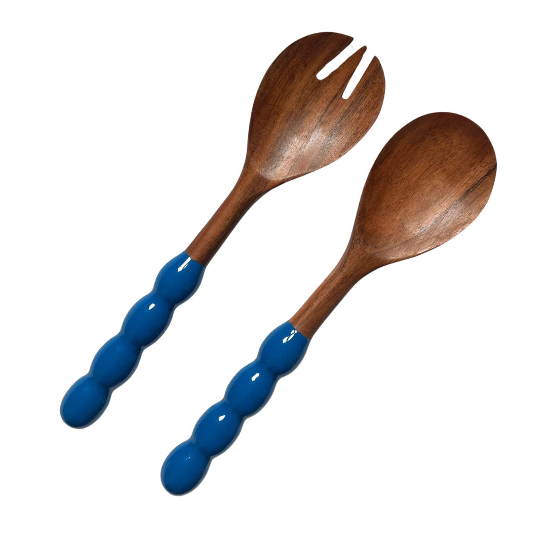 Bobbin Salad Servers - Royal Blue