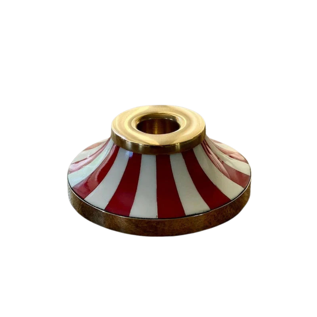 Circus Candleholder - Red - Striped