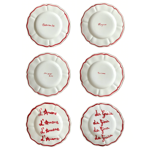 Fil Rouge - Set of 6 Plates