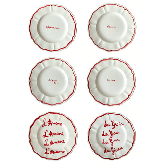 Fil Rouge - Set of 6 Plates