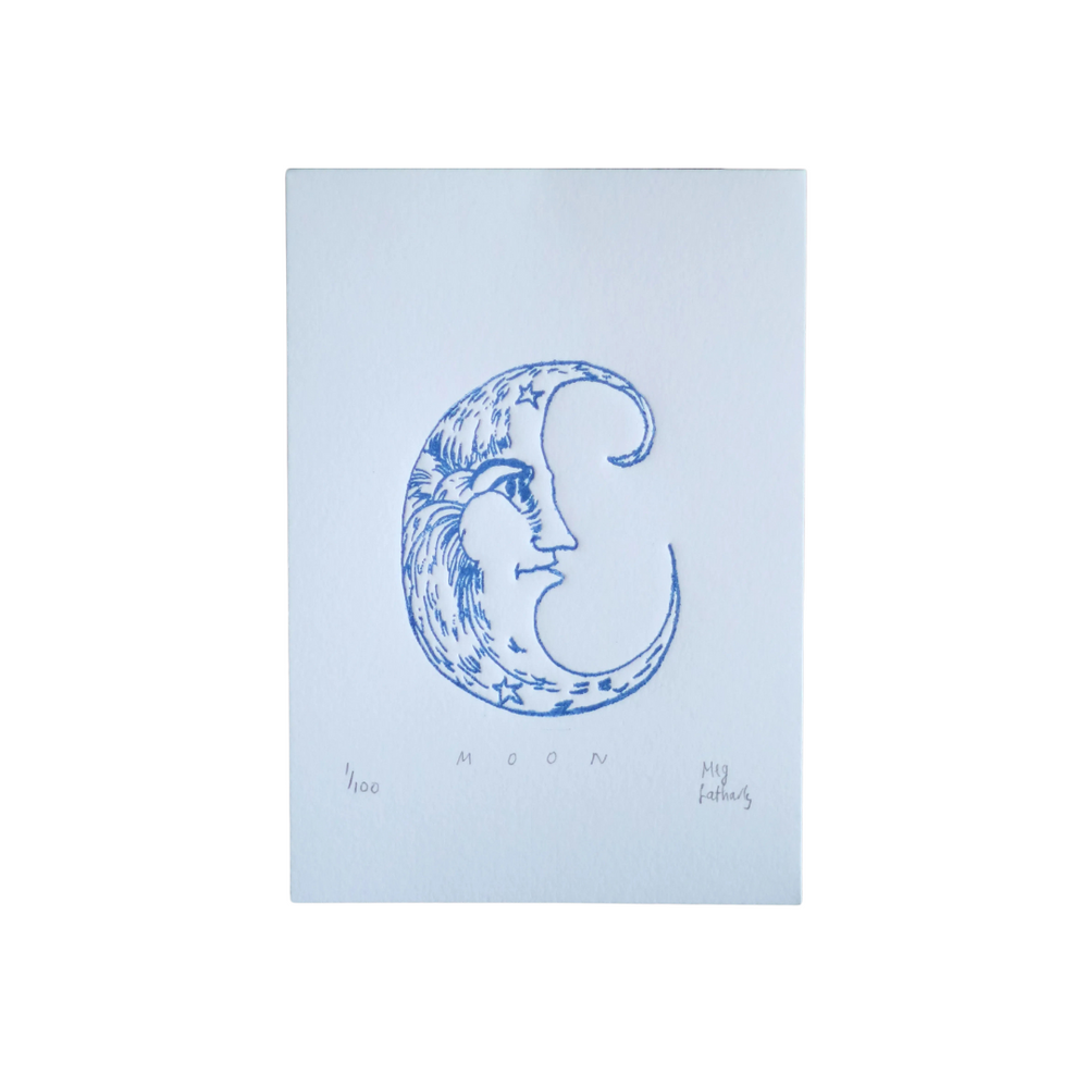 Limited Edition Moon Colour Embossing on Paper