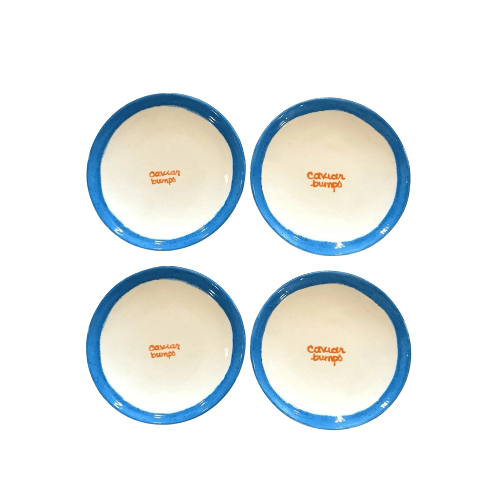 "Caviar Bumps" Tiny Plates/Set of Four