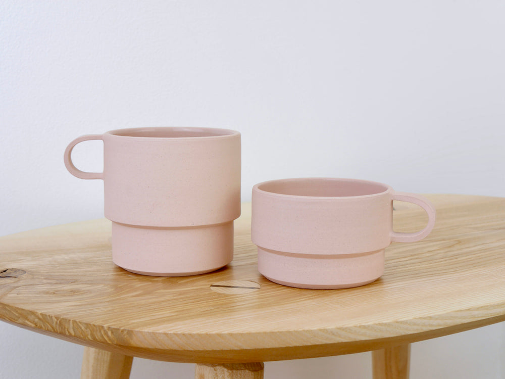 Short Angular Mug, Blush