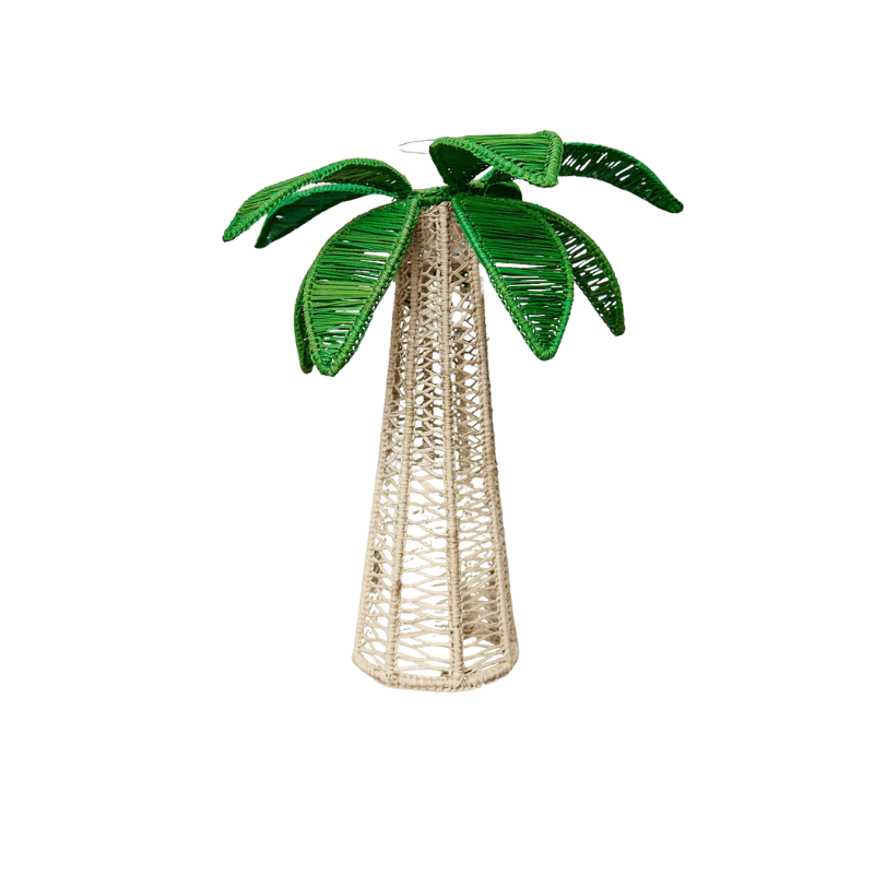 Green Iraca Palm Tree Candleholder L